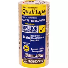 Fita Para Empacotamento - Qualitape 48mm X 50m Transp. - Ade