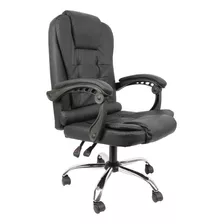 Silla De Escritorio Imback Ibk-s0004 Ergonómica Negra Con Tapizado De Cuero Sintético