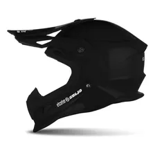 Capacete Motocross Etceter Solid Preto 58