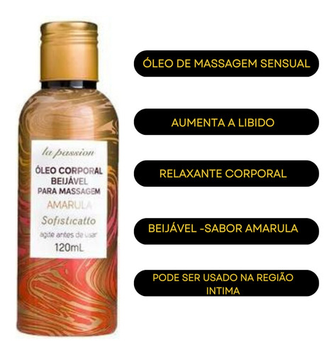 Óleo Massagem Corporal Comestivel Sensual Beijável Tântrico
