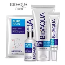 Set Bioaqua Pure Skin Removedor De Acne 4pz