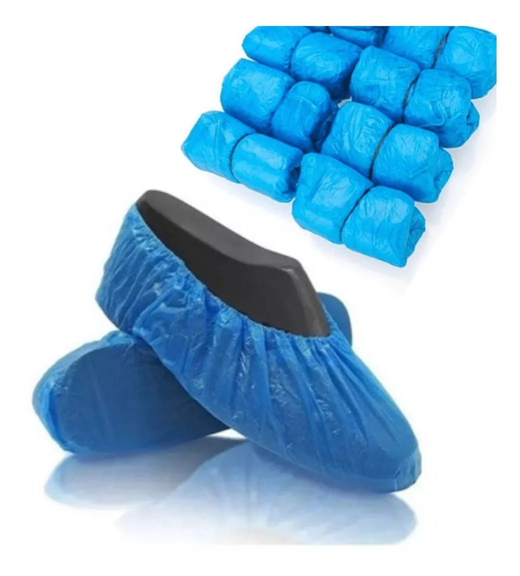 Cubrecalzado Plastico Polietileno Azul - Bolsa 100 Unidades