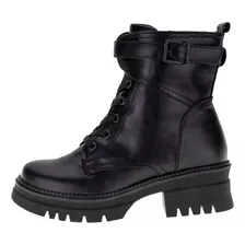 Bota Feminina Mooncity Coturno Com Fivela E Zíper Original