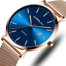 Reloj Pulsera Hombre Casual Moderno Crrju Analogo Fechador