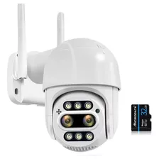 Câmera Dome 360° Ip Wifi 2 Lentes 4mp Externa Icsee Zoom 8x 