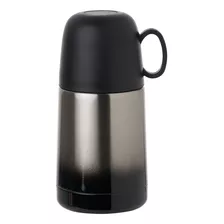 Garrafinha De Água Café Térmica Pequena Inox 250 Ml Squeeze Cor Cinza Inox