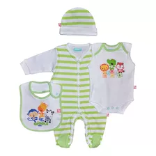 Pack Ajuar Osito, Body Ropa Bebe Fisher Price, 100% Algodon