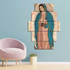 Cuadro De 5 Piezas De La Virgen Con Impresión Digital