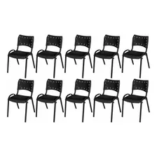 Kit 10 Cadeiras Para Escritório Trabalho Envio Imediato Lbx