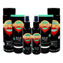 Kit De Barba 2 Shampoo 3x1, 2 Balm E 2 Óleos - Barba Rubra