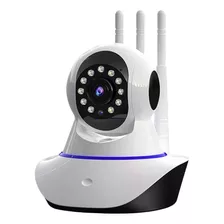 Câmera 3 Antenas Ip Wifi Wireless Robô Visão Noturna 360