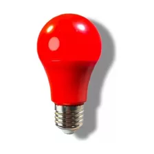 Kit 10 Lâmpada Bulbo Led Vermelho A60 7w Decorativa Bivolt