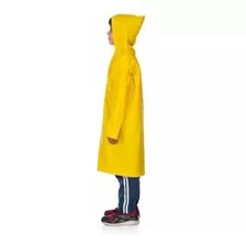 Capa De Chuva Com Capuz Forrada Pvc Infantil Proteção Chuva