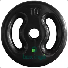 Anilha Fitness Emborrachada 10 Kg - Preta