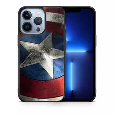 Funda Protectora Para iPhone Escudo Capitan America Case Tpu