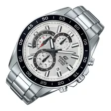 Reloj Casio Hombre Modelo Edifice Efv-550d Amsterdamarg Color De La Malla Plateado Color Del Bisel Negro Color Del Fondo Plateado