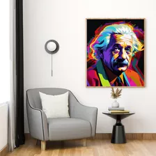 Quadro Decorativo Grande Luxo P/ Sala 90x60 Albert Einstein