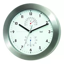 Reloj De Pared Con Estación Meteorológica De Aluminio Cepill