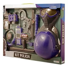 Brincando De Ser Kit Policia Com Capacete Multikids Br965