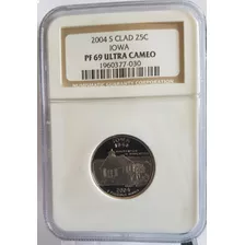 Moeda Americana 25 Cents 2004 S Iowa Ngc Proof Pf 69 (1024)