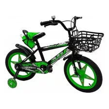 Bicicleta De Niños Coolest Verde Rodado 12 - Deportiva Y Div