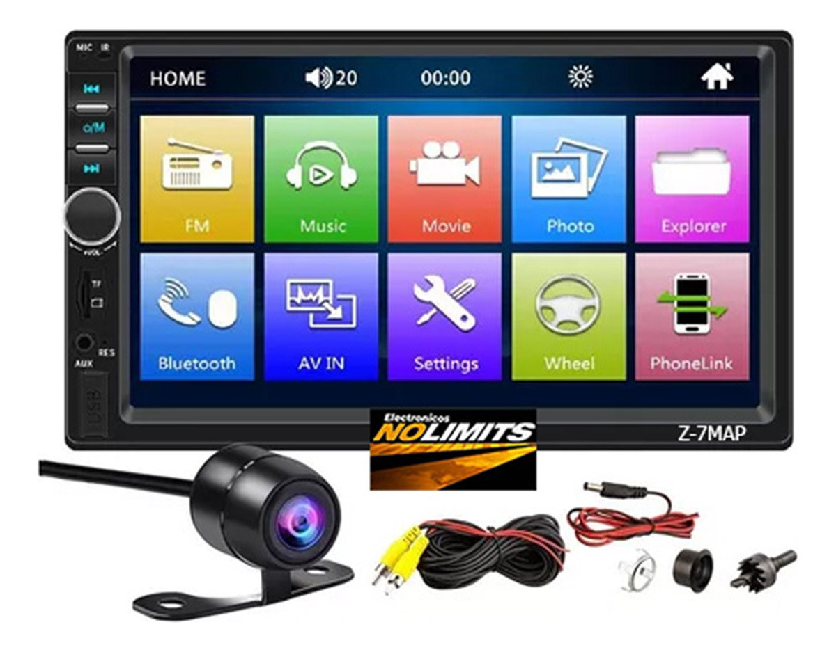 Estereo Pantalla 7 Tactil Bluetooth + Camara Estacionamiento