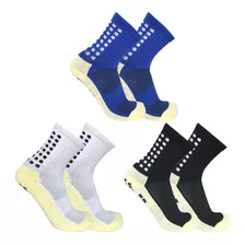 3 Pares Meia Antiderrapante Futebol Esportes Estilo Trusox