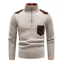 Camiseta G Para Hombre, Invierno Con Medio Bolsillo Con Crem