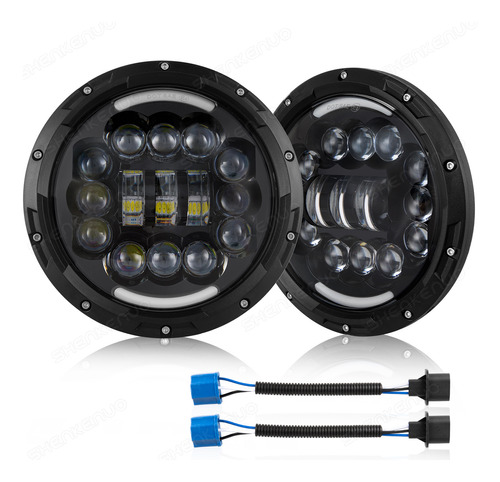 Foto de 7 Faros Led Redondos Para Land Rover Defender 90 110 130