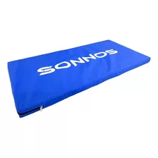 Colchoneta 1 X 50. Alta Densidad 100 Kg. Marca Sonnos Color Azul