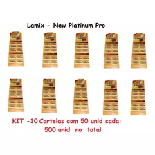 10 Cartelas C/50 Lâminas Barbear Cada Lamix Newplatinum Pro 