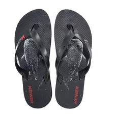 Chinelo Kenner New Summer Tubarao Baleia Dge 02 Preto Verm