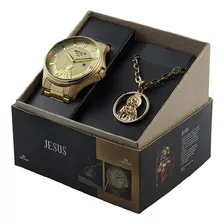 Kit Relógio Seculus Com Colar (pai Nosso, Jesus, São Judas)