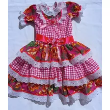 Vestidos De Festa Junina, Caipira, Com Tiara De Brinde.