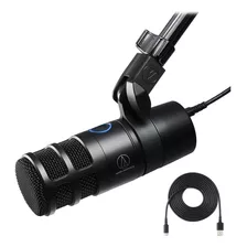 Microfone Condensador Profissional Audio-technica At2040 Usb Cor Preto