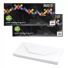 50 Unidades Sobre Para Carta Tamaño Americano 10,5 X 22,8 Color Blanco