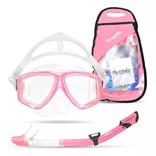 Prodive Premium Dry Top Snorkel Set Para Niños/niños/niñas -