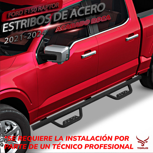 Estribos Acero F-150 Raptor Lobo 2015 16 2017 2018 2019 2020 Foto 2