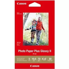 Papel Fotografico Canon Plus Glossy Ii 4x6 100 Hojas Pp-301 Color Blanco