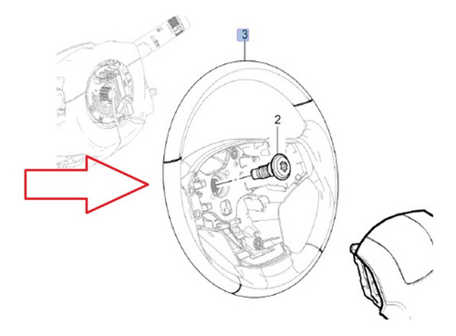 Volante De Direccion Gm Parts Para S10 2016-2017 Foto 3