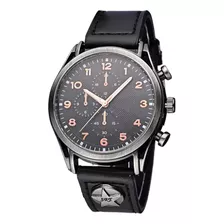 Reloj De Pulsera De Cuarzo Para Hombre Cuero Moda 9581