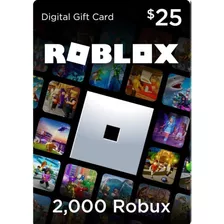 Tarjeta De 25$/2000 Robux Roblox - Digital