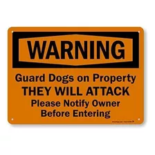 Smartsign Advertencia - Perros De Protector En La Propiedad