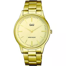 Reloj Q&q Hombre C10a-005py Dorado Color Del Fondo Dorado C10a-005py