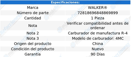 Desac Ahogador Carburador Kingswood 8 Cil 5.7l 72 Walker Foto 4