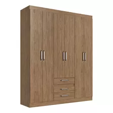 Guarda-roupa Casal 6 Portas 3 Gavetas Wood Rp3634 - Decibal