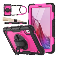 Capa Para Lenovo Tab M9 9 Tb-310fu 2023 Rosa+preta