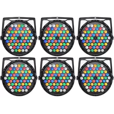 6x Refletor Canhão Led Par 64 Rgbwa 60 Leds 3w Dmx Strobo Dj 110v/220v