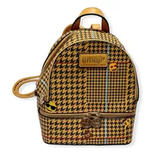 Mochila Mini Backpack Emoji Gorett Mediana + Cubrepolvo