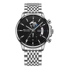 Relojes Belushi Impermeables De Acero Inoxidable Para Hombre Color Del Fondo Silver Black
